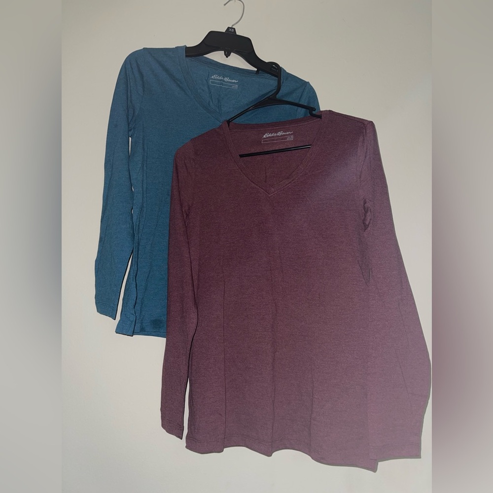 2 for 1 Eddie Bauer V-neck shirts